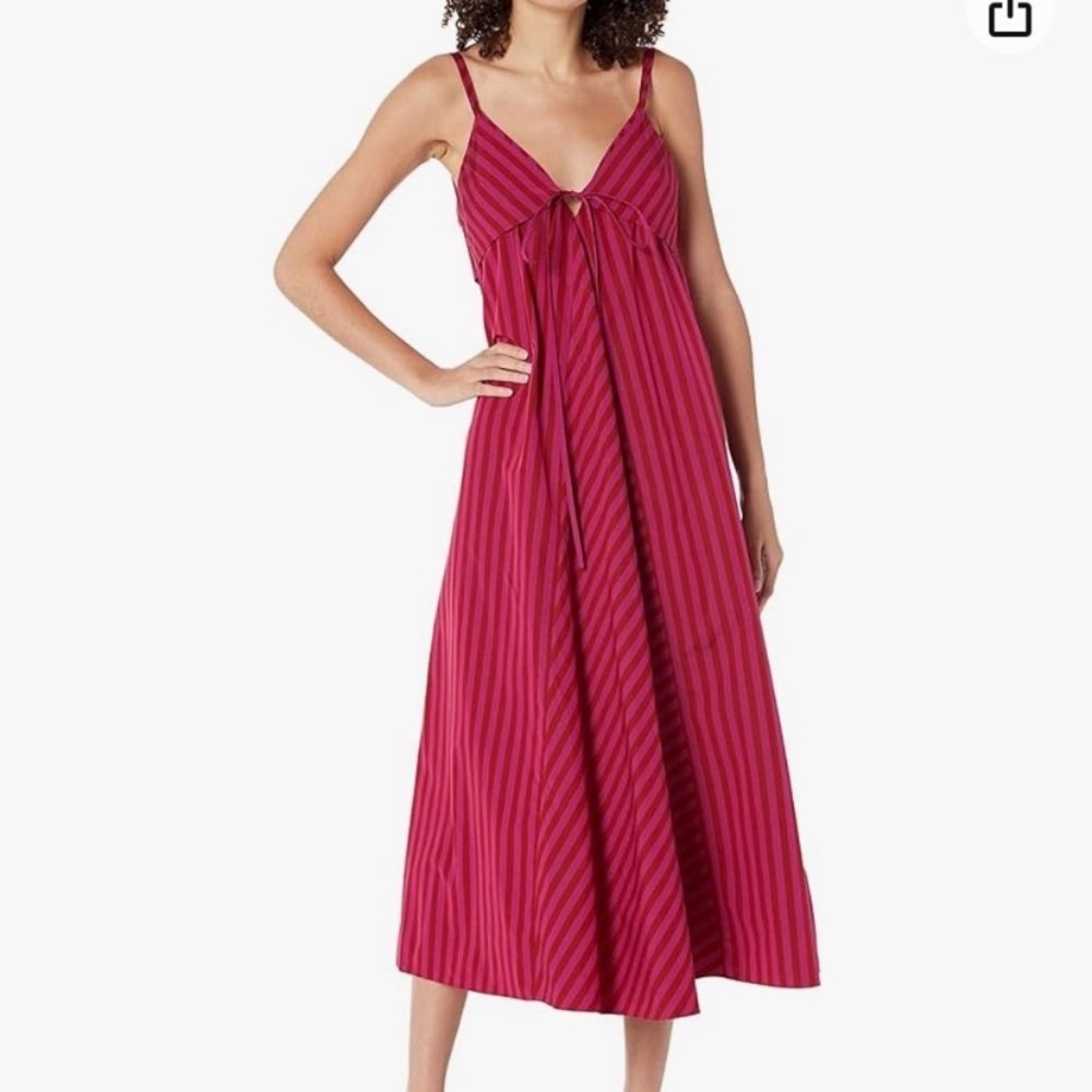 Rebecca Taylor Pink and Red Striped Dress